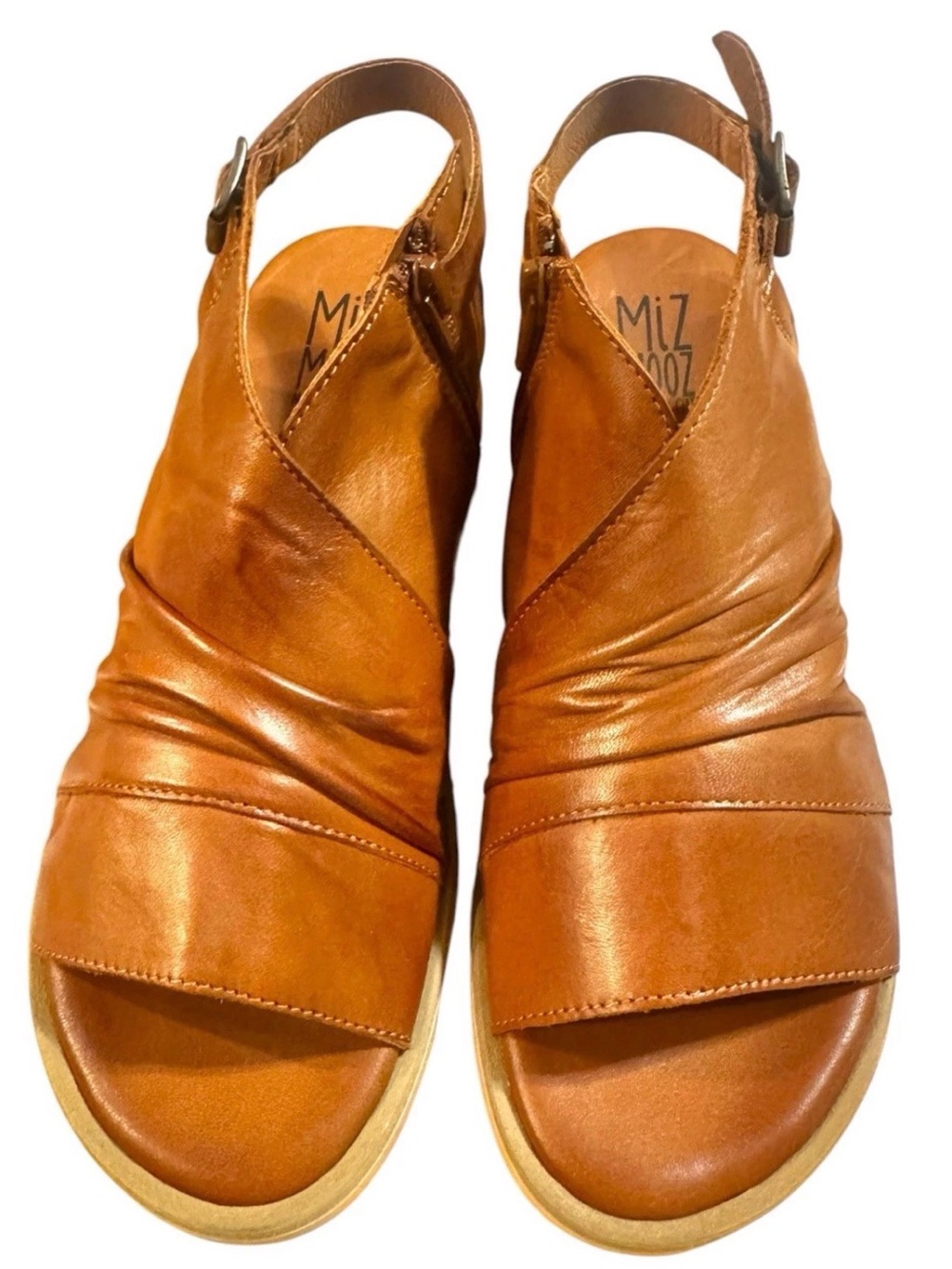 New Miz Mooz EU 38 Conor Slingback Sandle in color Brandy Retail over $100